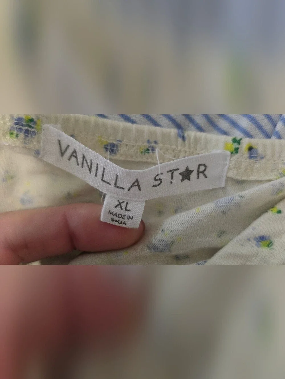 Vanilla Star Womens Floral Crop Top Short Blouse XL